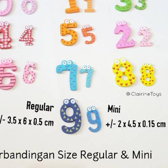 NDW ANGKA KAYU MAGNET - Mainan edukasi Angka Magnet .