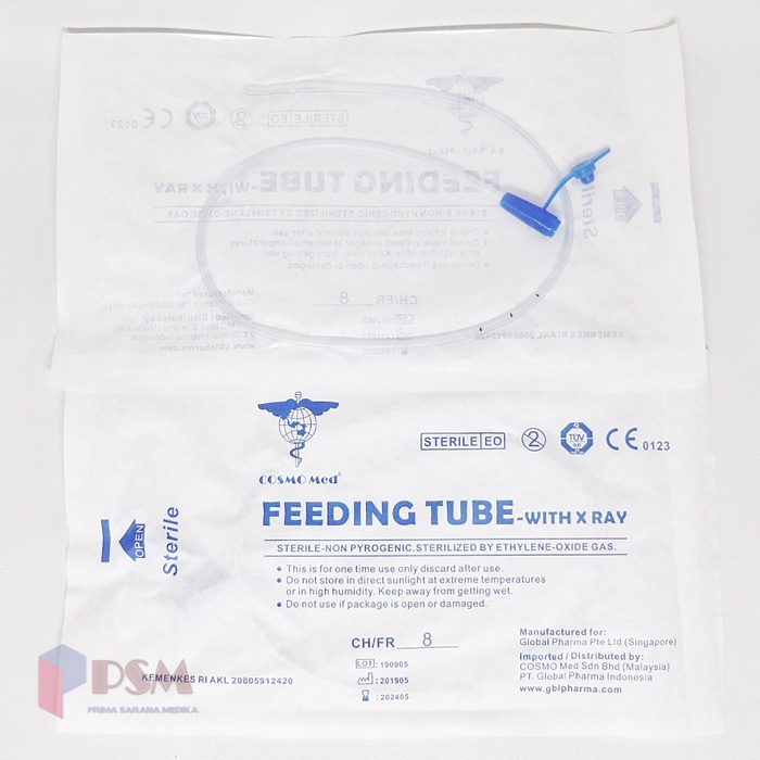 COSMOMED Feeding Tube with X-Ray / Feeding Tube NGT / Sonde Selang Makan