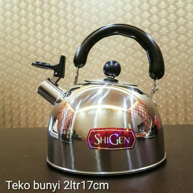 Teko bunyi 1,2 liter 17cm full stainless whistling kettle shigen