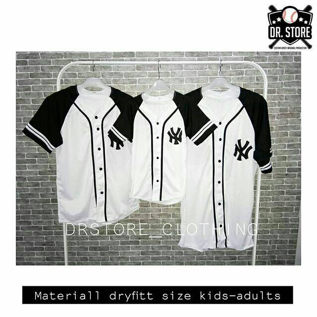 Jersey Baseball Custom Family Set (BEBAS REQ BORDIR DEPAN & BELAKANG)