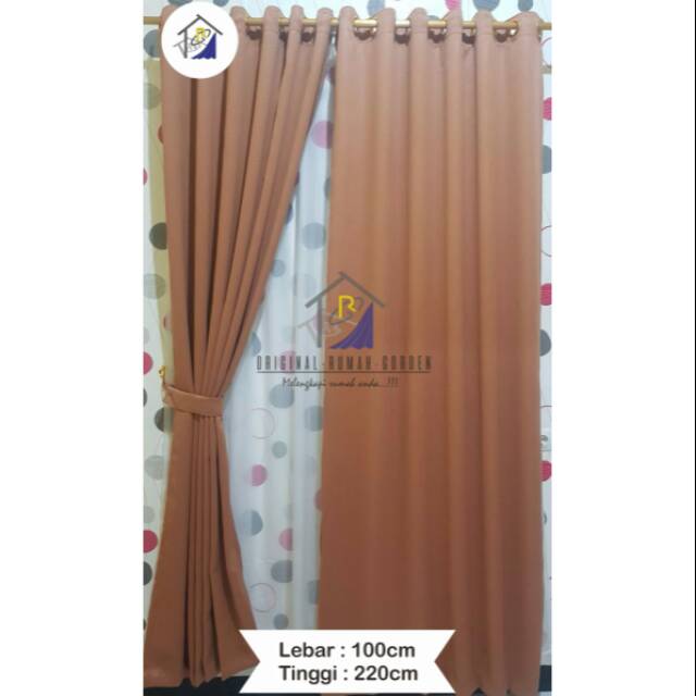 Gorden blackout uwais coklat muda