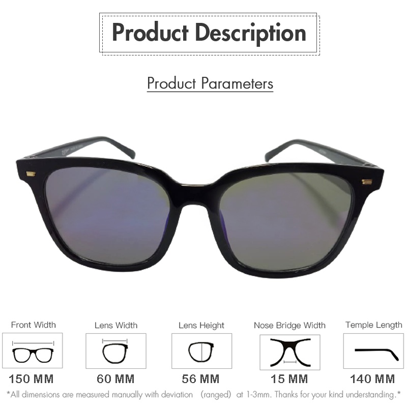 Kacamata Hitam Anti Silau Lensa Black Mirror Fashion Pria Wanita Unisex Sunglasses Big Eye Kacamata Gaya Berkendara Kacamata Sepeda Kacamata Dewasa Normal Fashion Traveling Kacamata Outdoor