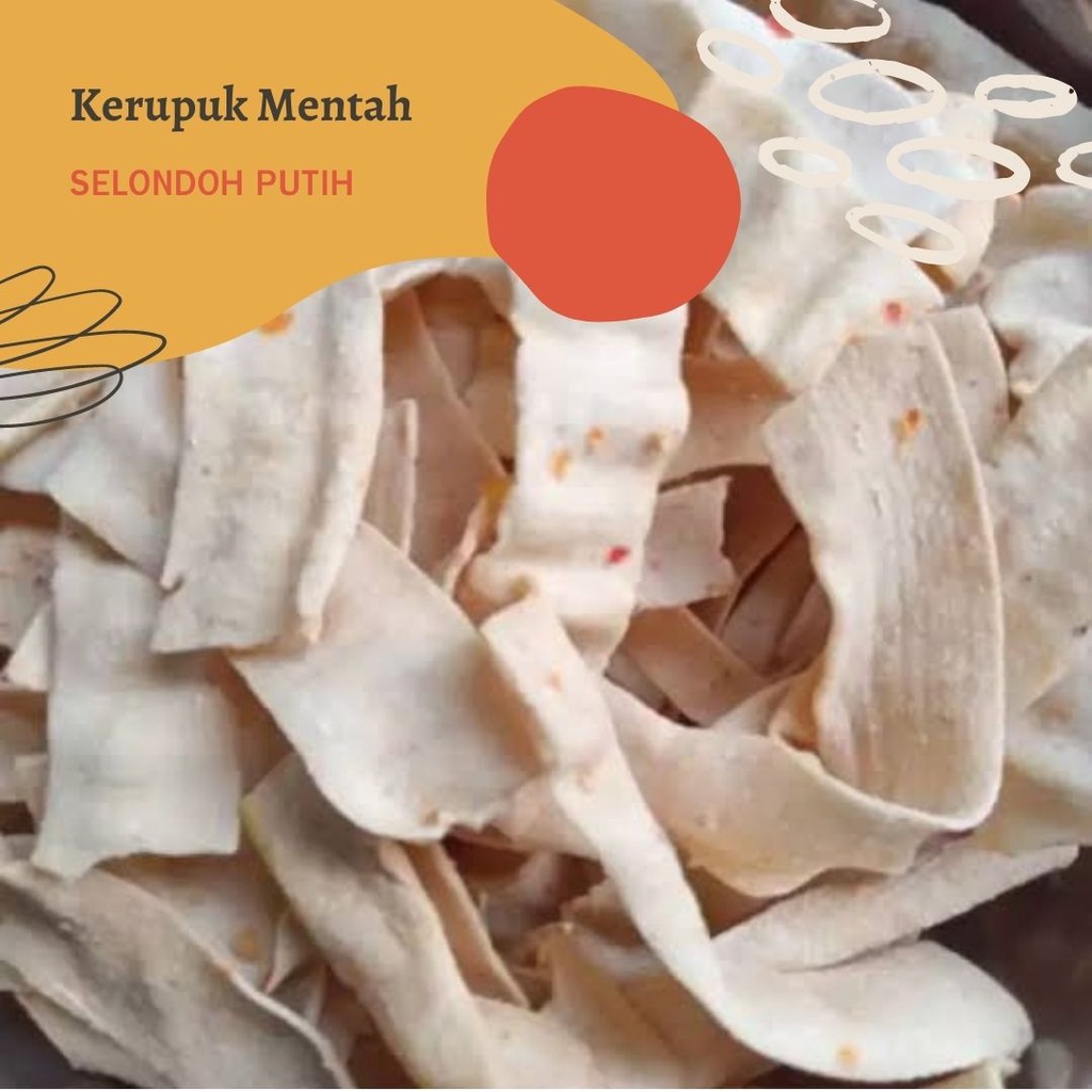 

[ 1 KG ] KERUPUK SELONDOH PUTIH / KRUPUK MENTAH SLONDOK / KRECEK SELONDOH