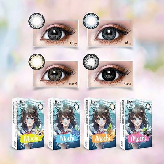 Softlens X2 Mochi DIA 16.00mm MINUS BLACK GREY HAZEL (-6.50 s/d -10.00) by Exoticon Big Eyes 16m /Lensa  Kontak/BS