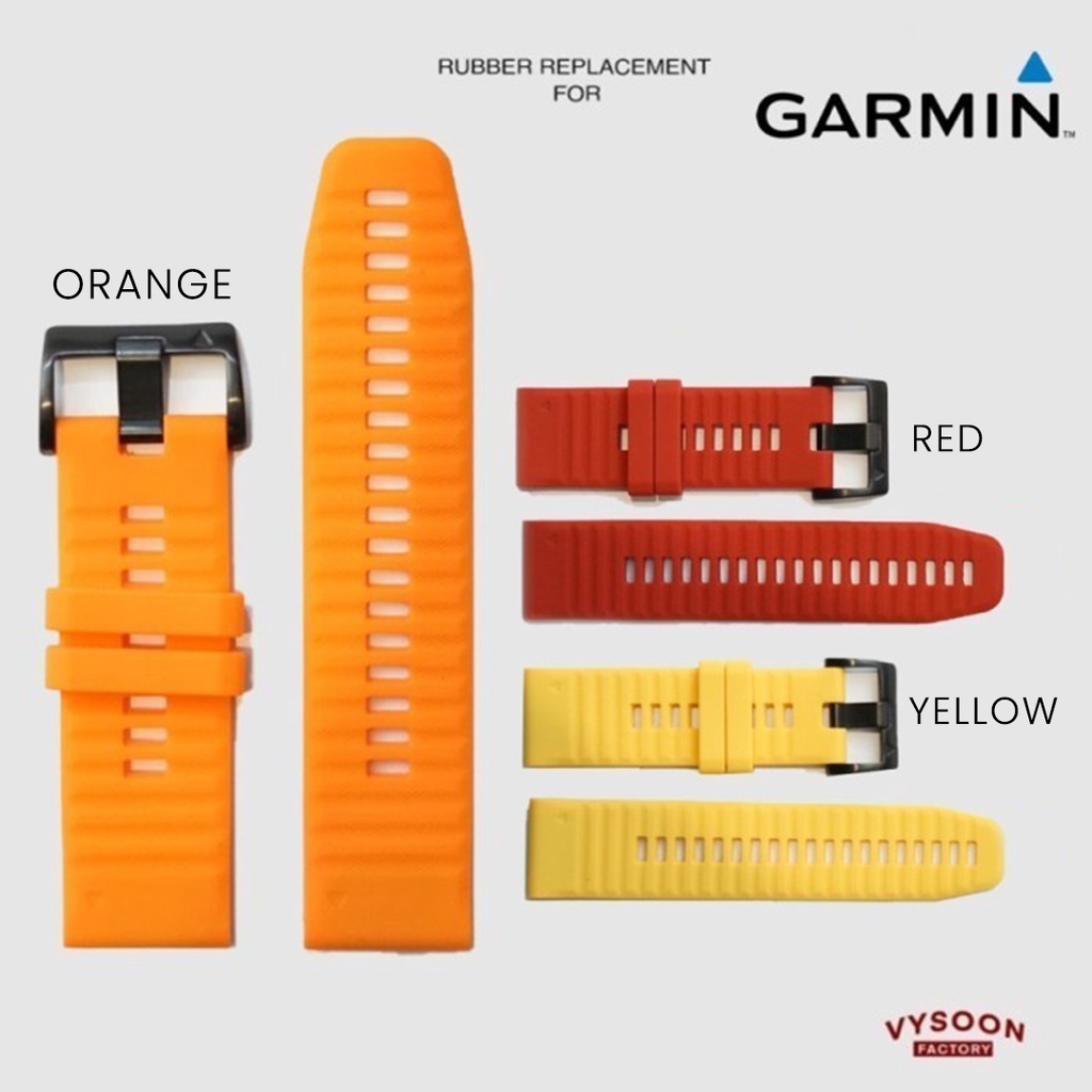 Quickfit Rubber Strap Garmin Fenix 6x 5x 5x Plus Fenix 3 HR Premium