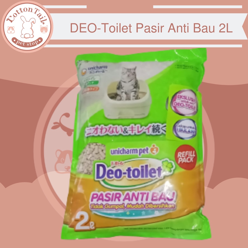 DEO - Toilet Pasir Anti Bau 2L / Pasir Kucing Anti Bau 2L