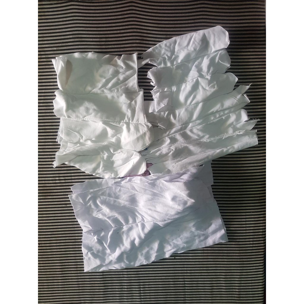 KAIN MAJUN PUTIH JAHIT SAMBUNG (1KG)