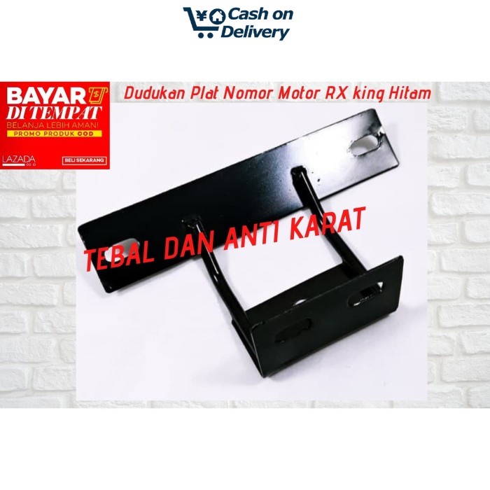 COD Dudukan Plat Nomor Motor Hitam Yamaha Rx King Variasi