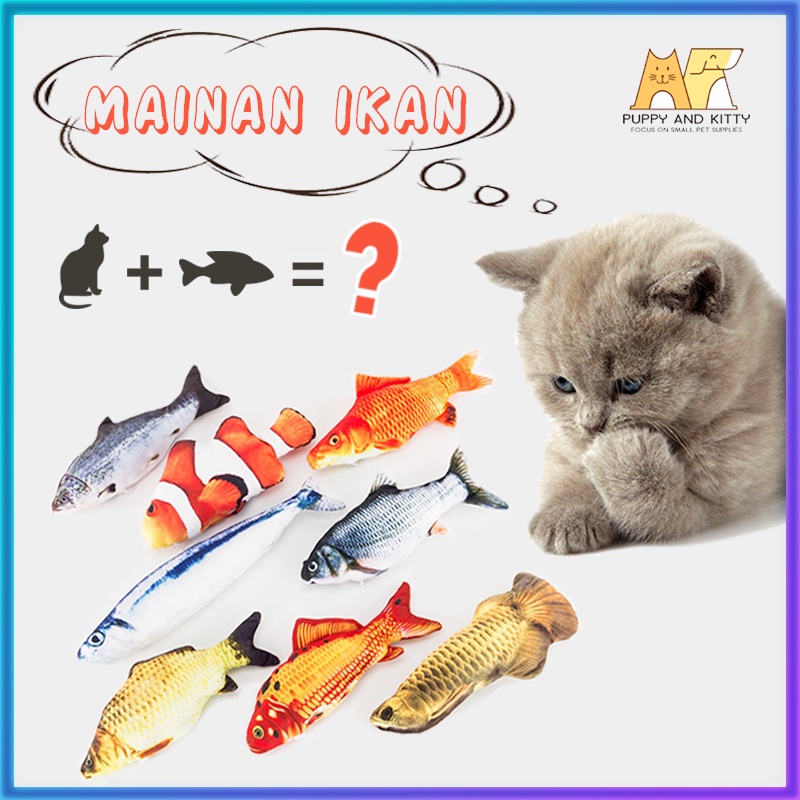 catnip ikan   catmint fish mainan kucing cat toys gigitan kucing ikan