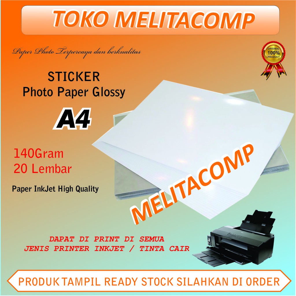 

Foto paper Sticker Glossy A4