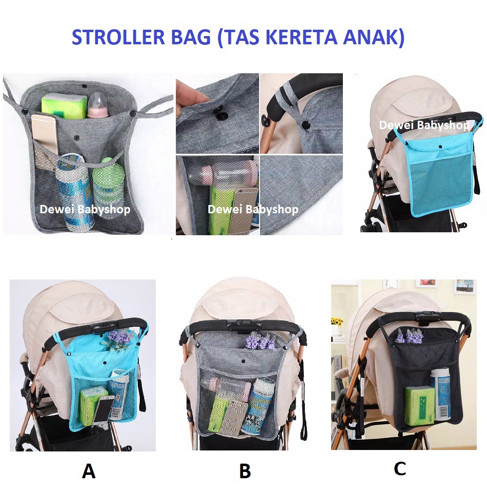 Tas Kantong Perlengkapan Kereta Anak ( Baby Stroller Bag / Kantung Stoller Bayi )