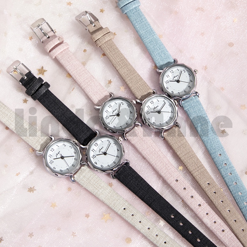 [COD] Jam Tangan Jhui Wanita Simple Dengan Strap Pu Analog Daily Fashion Import