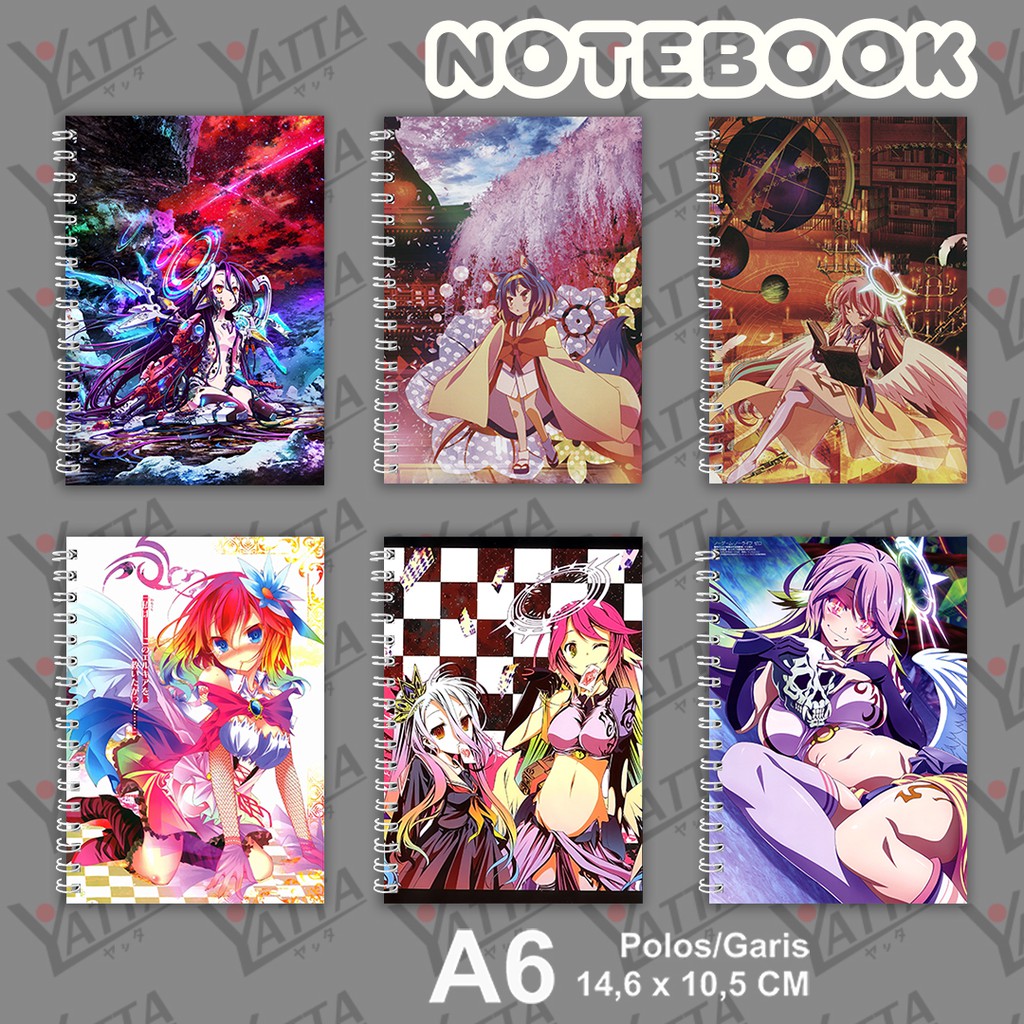 

Notebook Anime Ukuran A6 10,5 cm x 14,8 cm No Game No Life