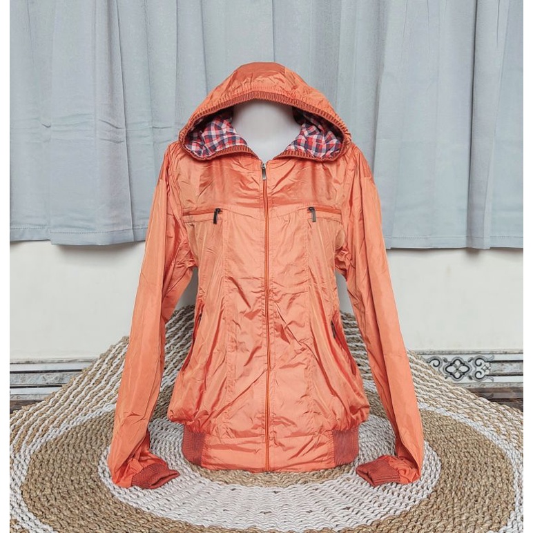 Jaket parasut WATERPROOF JUMBO(5L=XXXL)/ld 120 cm-Orange soft