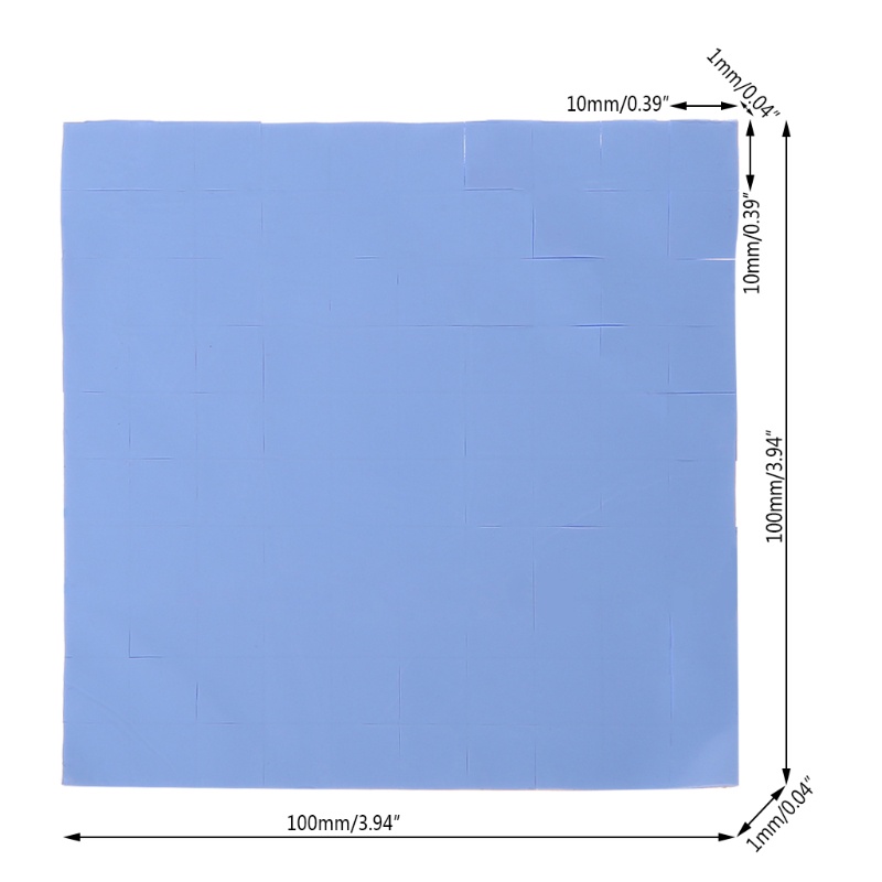 Bt Thermal Pad 100x100mm Thermal Silicone Pad Dengan Tebal 1mm Non Conductive Heatsink Cooling Pad, Untuk CPU Laptop