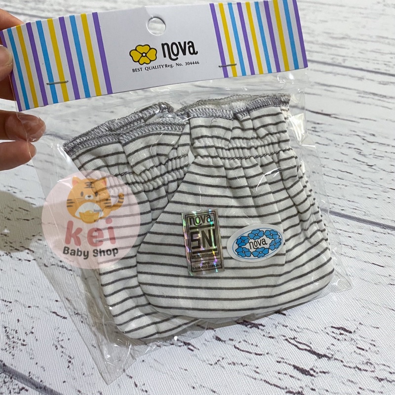 Nova Sarung Tangan Kaki Bayi Newborn Abu - STK Mittens Booties Bayi Newborn Nova