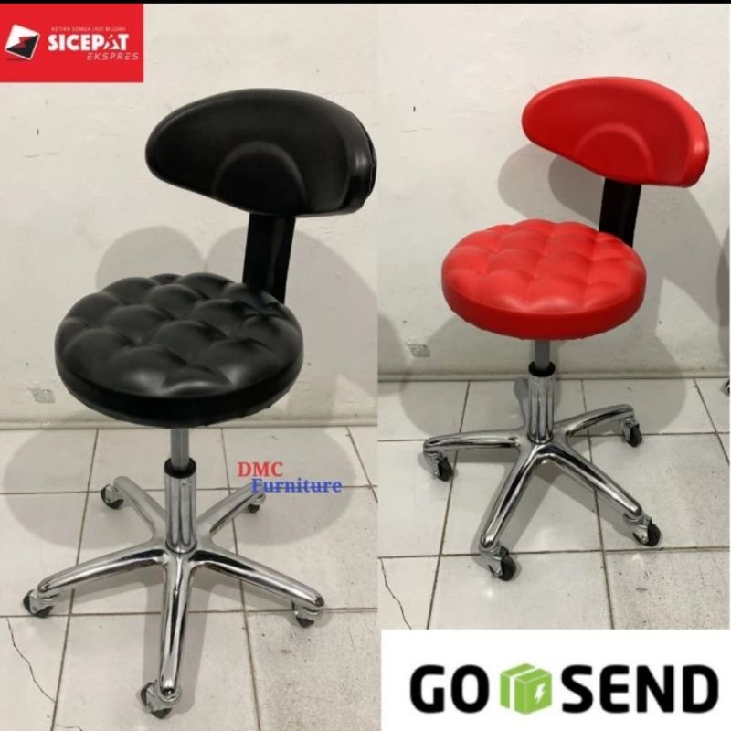 Kursi bar hidrolik / kursi cafe / kursi stoll bulat hitam