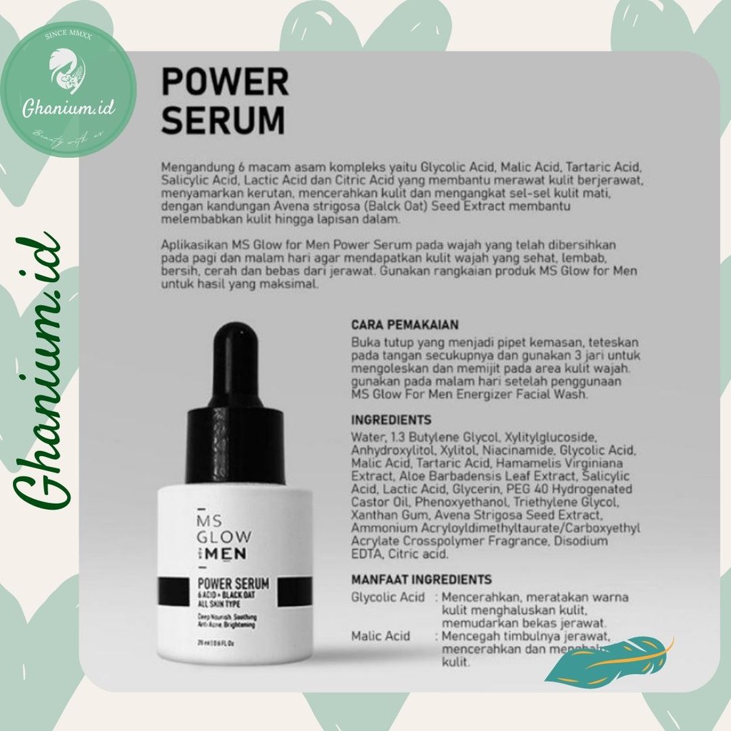 SERUM MS GLOW MEN / POWER SERUM MS GLOW MEN