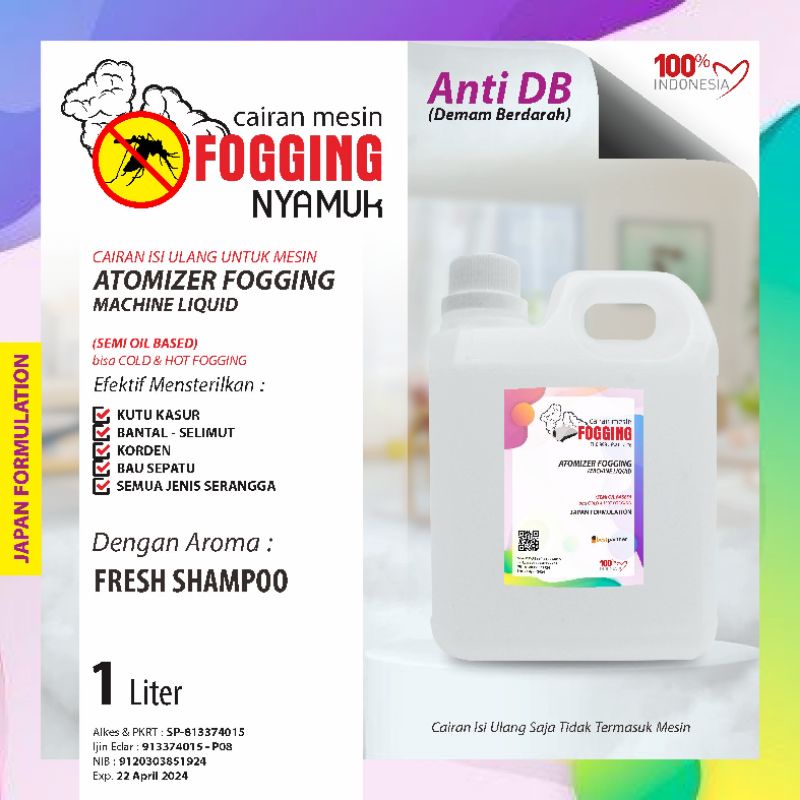 CAIRAN Mesin fooging anti Nyamuk /Serangga aneka aroma wangi segar kemasan jurigen 1 liter