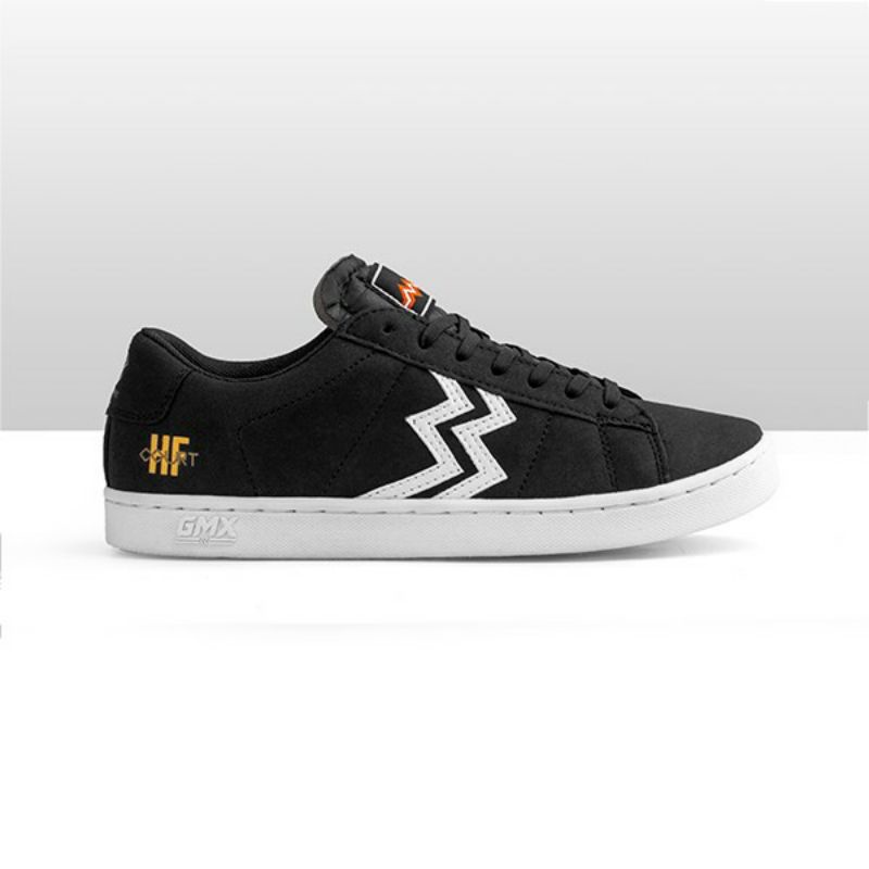 Sepatu Geoff Max HF Court Black White