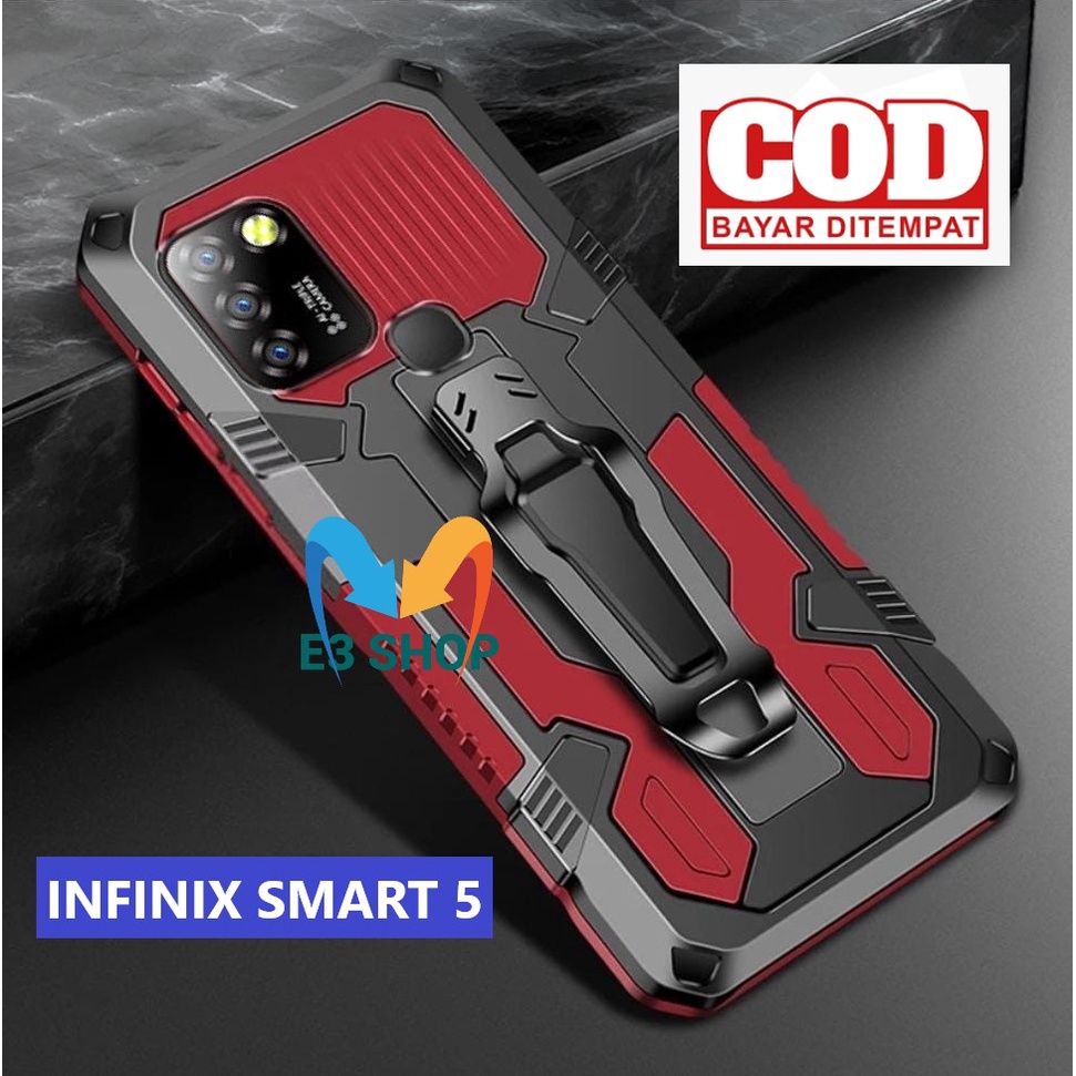 COD ACC HP CASE INFINIX SMART 5 Hot 9 10 play  CASING STANDING BACK KLIP HARD  ROBOT NEW COVER CASE 