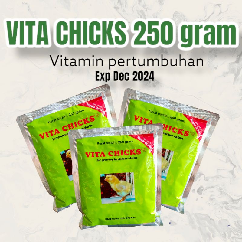 Vita chick 250 gr-vitamin pertumbuhan anak ayam burung Vita chicks vitachick