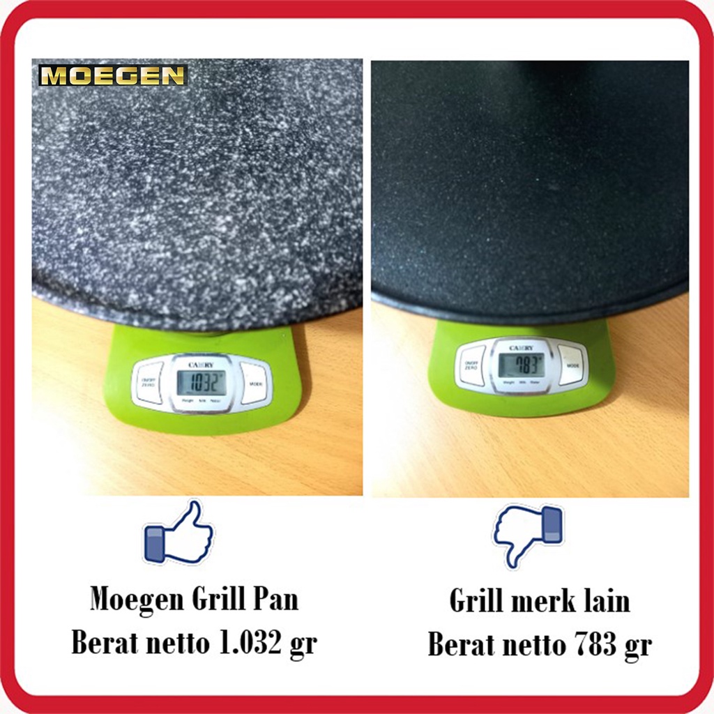 Moegen Germany Grill Pan 30 cm Granite Series