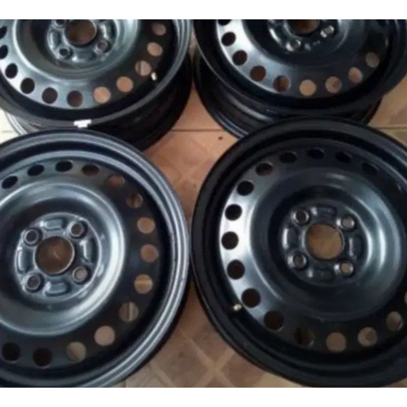 velg kaleng r14 pcd 100 brio calya sigra ayla vios jazz civic mobilio agya sirion karimun datsun march picanto atoz visto