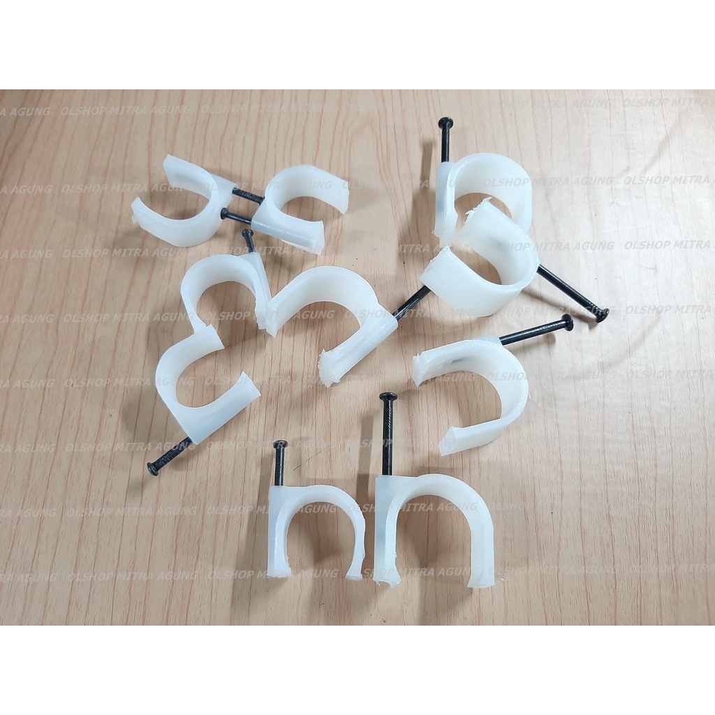 OLS KLEM PIPA PVC + PAKU HITAM [5pc] 1/2&quot;inch JEPITAN PIPA KLEM PIPA AIR