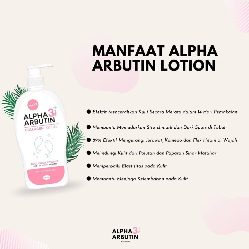 Precious Skin Alpha Arbutin 3 Plus Collagen Whitening Lotion , Hand Body / Lotion Pemutih 500ml