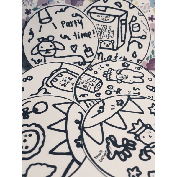 

Warm hugs Circle series Set A New Sticker yang bisa di warnai