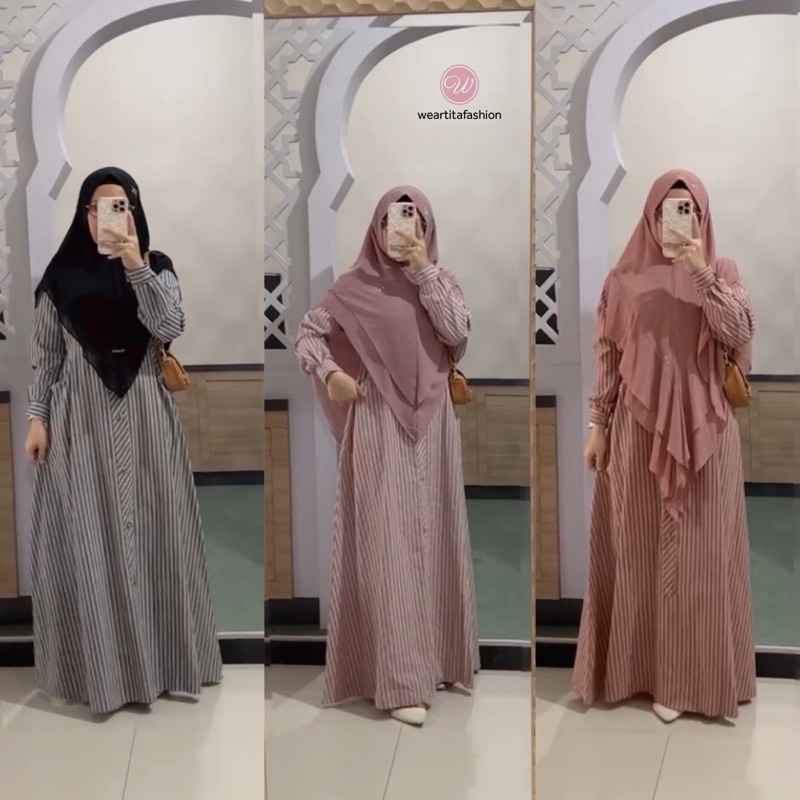 GAMIS LIST SALUR ORI SEKARARUM FASHION | LISTSALUR