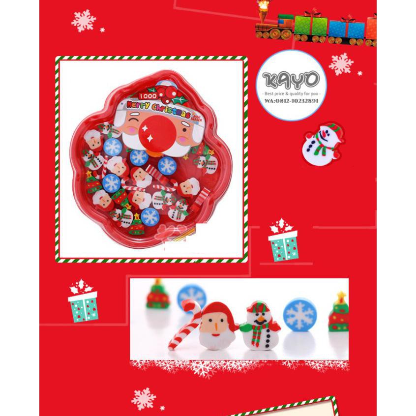 

hadiah natal, penghapus lucu, penghapus santa, hadiah x'mas, alat tuli