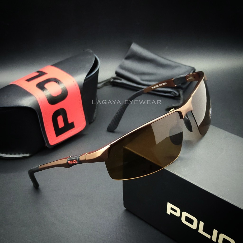 KACAMATA SPORT POLICE 2110 ORIGINAL FASHION TERBARU ANTISILAU ANTIRADIASI POLARIZED POLICARBONATE PR
