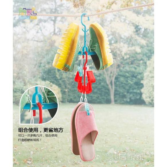 Gantungan tempat sepatu sandal tas plastik Jemur shoe hanger shoes dry