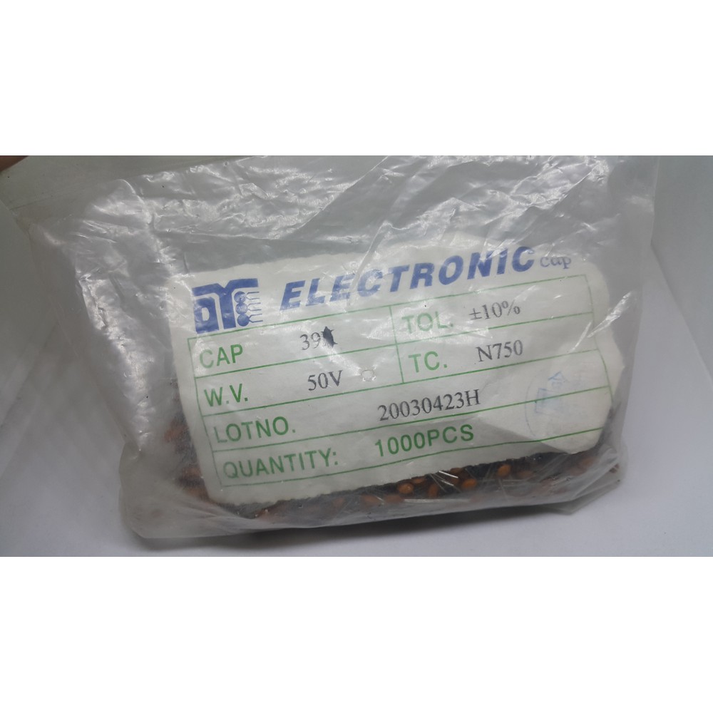 1000PCS CAPACITOR CERAMIC 39PF