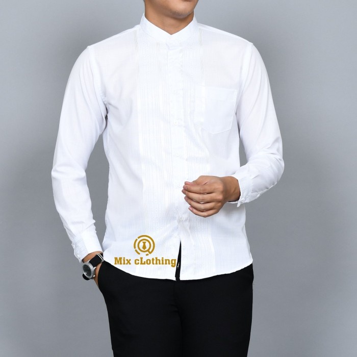 KEMEJA KOKO SLIM FIT MOTIF / BAJU KOKO PRIA SLIMFIT / CD 31 COLIN DION - M