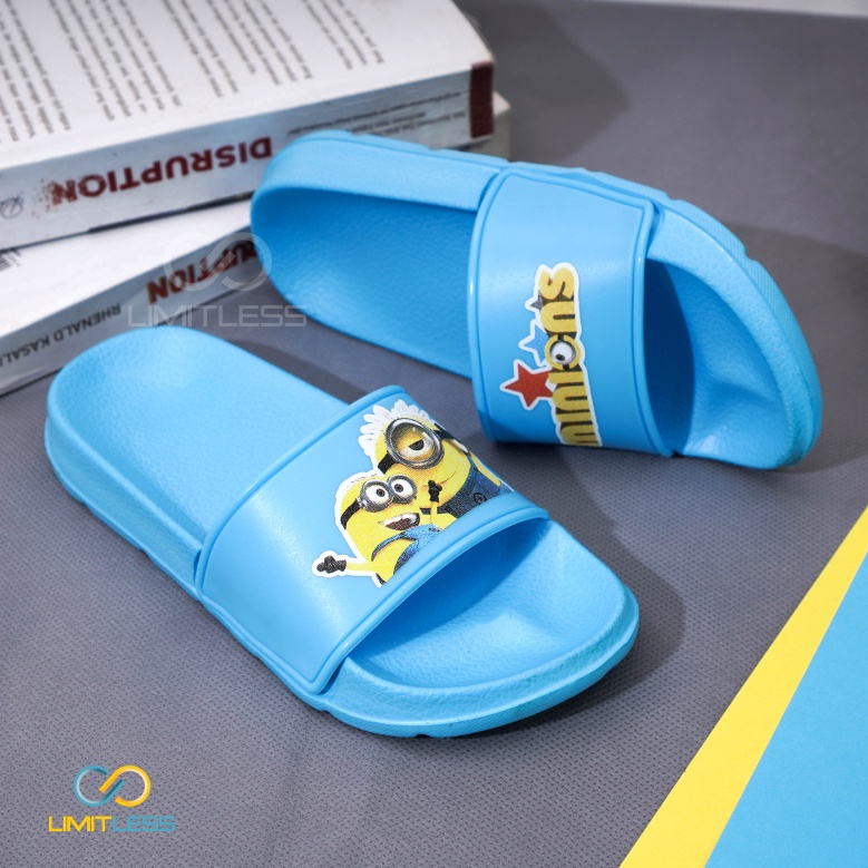 Sandal Selop Anak Karakter Minion Terbaru Sendal Unisex Balita Cewek Cowok Bahan Eva Empuk Lentur