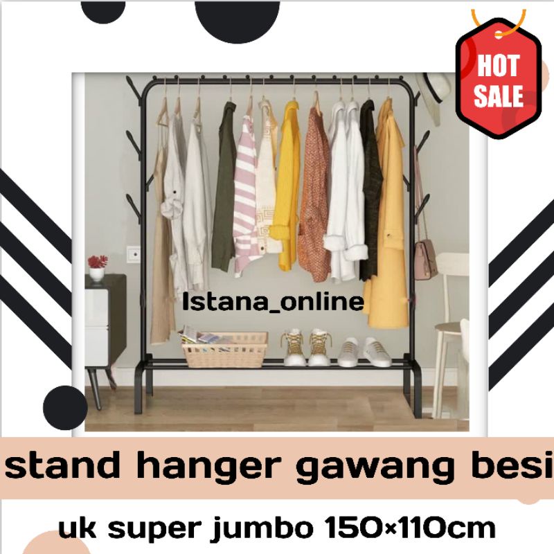 BIG STAND HANGER RAK GAWANGAN BAJU / RAK GANTUNG BAJU TOPI