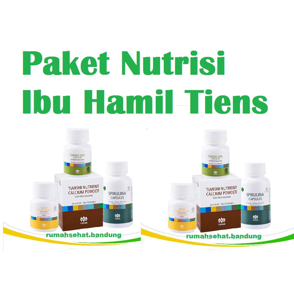 Nutrisi Ibu Hamil Tiens _ 2 Zinc + 2 Nhcp + 2 Spirulina + 2 Vitaline