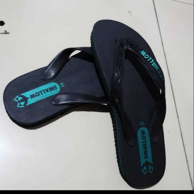 SANDAL SWALLOW ASLI ( HITAM ) ( UK 11 ) JEPIT KARET GROSIR TERMURAH