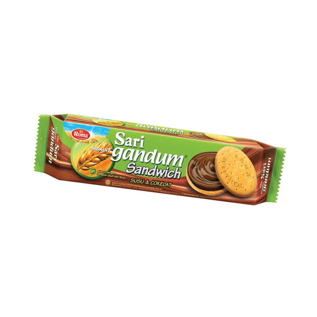 

Roma Sari Gandum Coklat 115gr