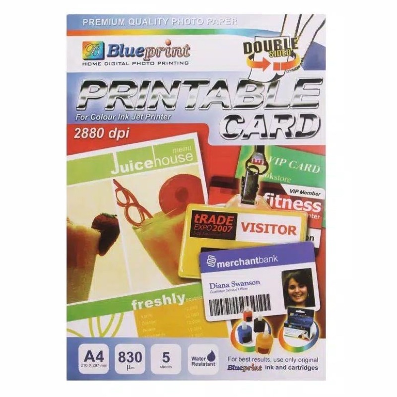 

pvc card / id card / BLUE PRINT ukuran A4 (5set)
