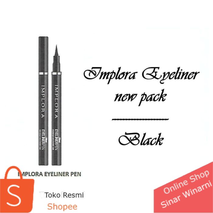 Eyeliner Pen Implora Spidol Warna Hitam Black 1,7 gr Cepat kering dan Tahan Air Original BPOM