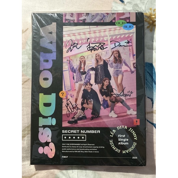 (READY) OFFICIAL ALBUM SIGNED SECRET NUMBER “WHO DIS?” (Album Only)