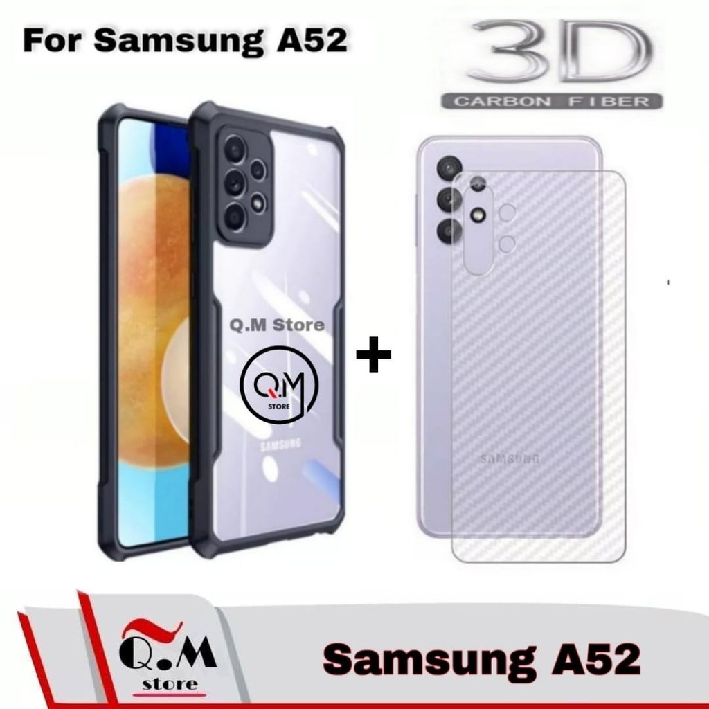 Case Samsung A32 Samsung A52 Samsung A72 Softcase Transparan Shockproof Back Cover Casing + Garskink