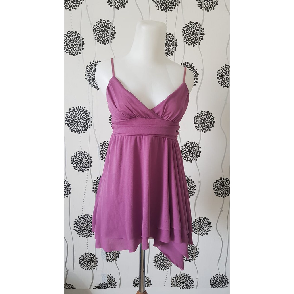 Baju Atasan Tank Top Wanita CONTEMPO Kerah V Preloved Murah