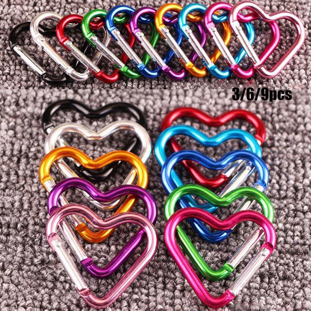 CHOOKYY 3/6 /9pcs Aluminium Carabiner Travel Kit Outdoor Camping Alat Climbing Aksesoris Keyring Hook