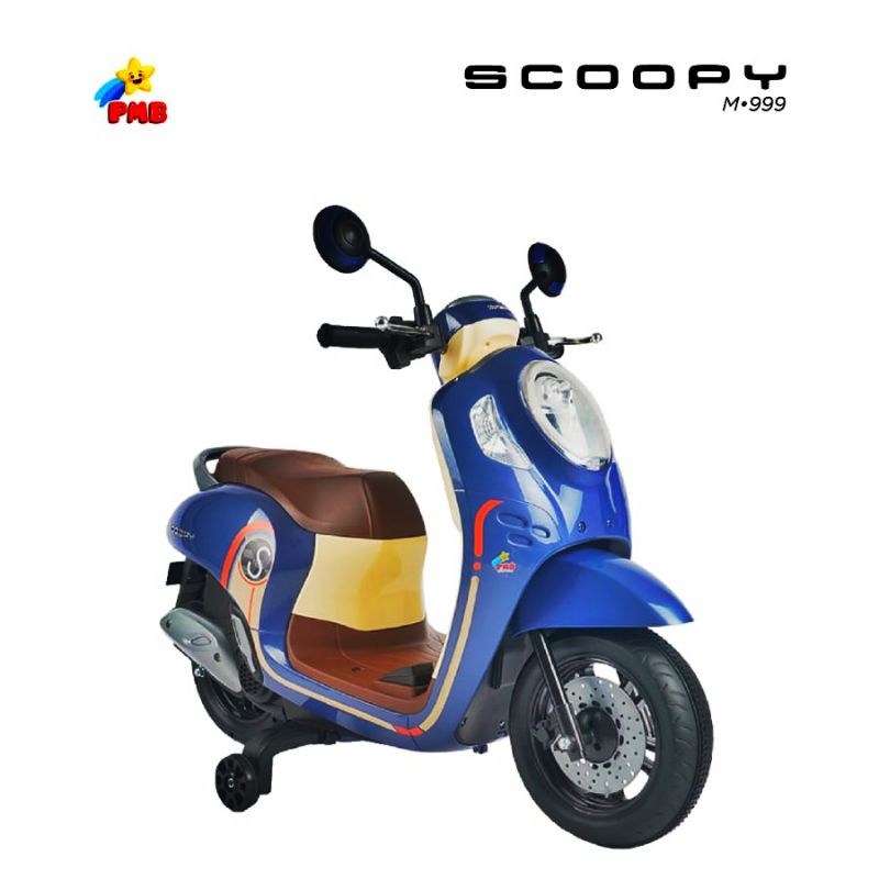 Sepeda Motor Anak Aki Honda Scoopy Licensed PMB Mainan Motor Baterai Charger