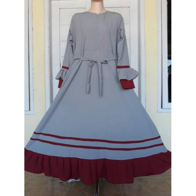 Gamis simple longdress cantik busui